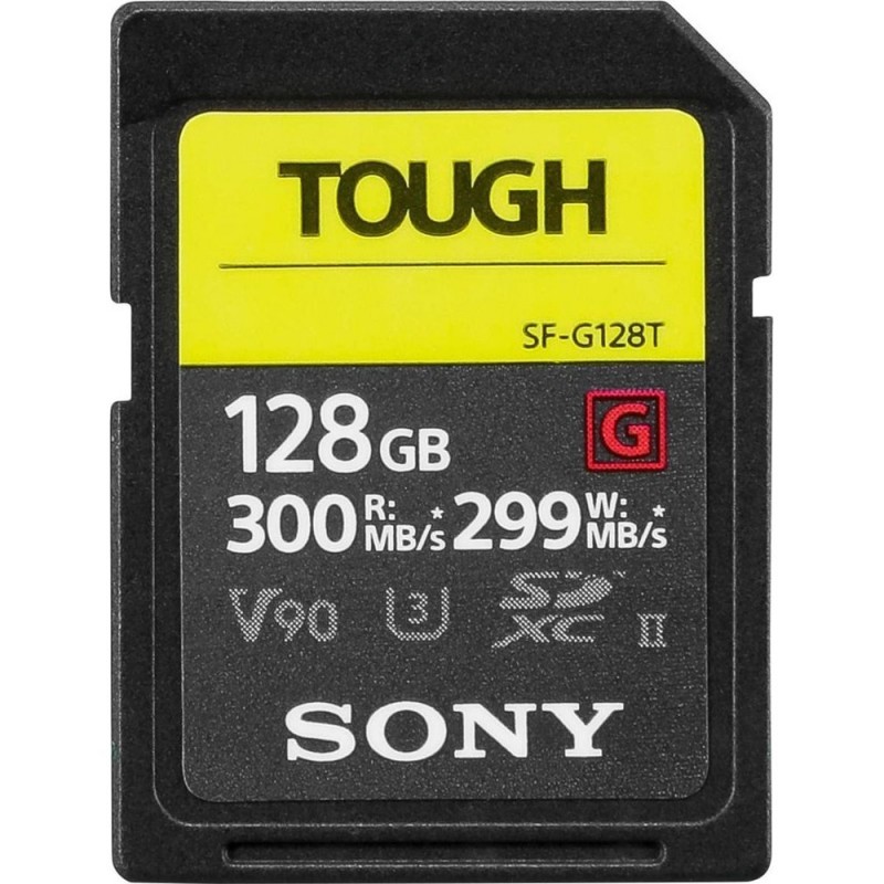 sony g series tough 128gb uhs-ii 299mb/sec sd