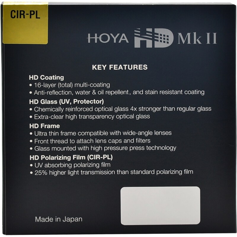 Hoya 82mm HD II Circular Polarising Filter