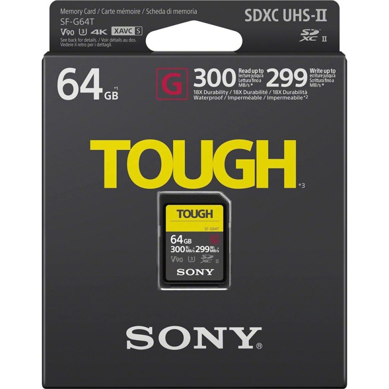 Sony G Series TOUGH 64GB UHS-II 299MB/Sec SDX