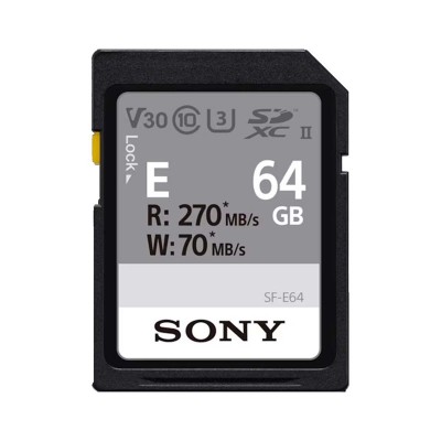 sony 64gb uhs-ii 270mb/sec sdxc memory card (sf-e64)