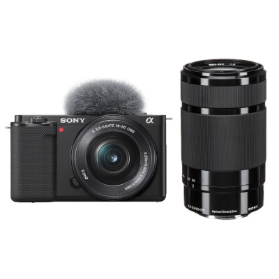 Sony ZV-E10 Digital Camera with 16-50mm + 55-210mm f4.5-6.3 OSS Lens - Black