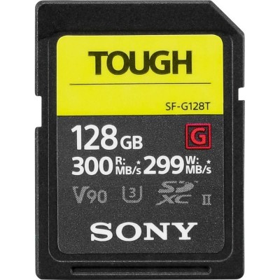 sony g series tough 128gb uhs-ii 299mb/sec sdxc memory card (sf-g128t)