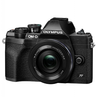 olympus om system om-d e-m10 mark iv digital camera + 14-42mm (black)