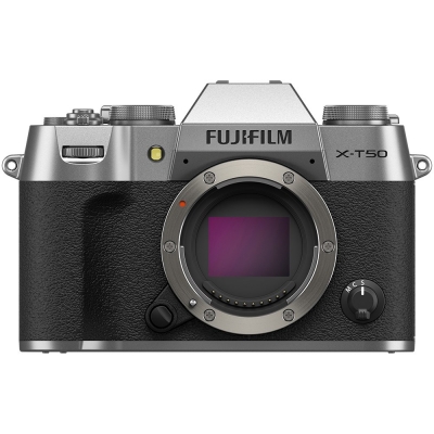 fujifilm x-t50 digital camera body (silver)