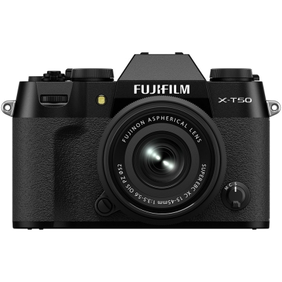 fujifilm x-t50 digital camera body + xc 15-45mm f/3.5-5.6 ois pz lens (black)