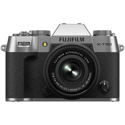 Fujifilm X-T50 Digital Camera Body + XC 15-45mm f/3.5-5.6 OIS PZ Lens (Silver)