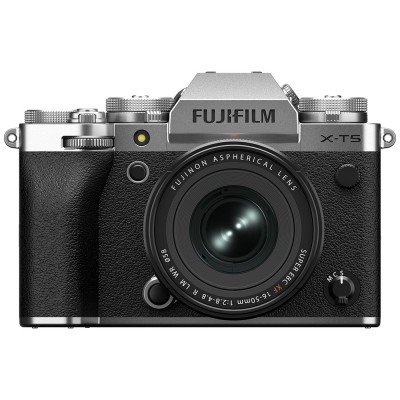 fujifilm x-t5 digital camera + 16-50mm f/2.8-4.8 r lm wr lens (silver)