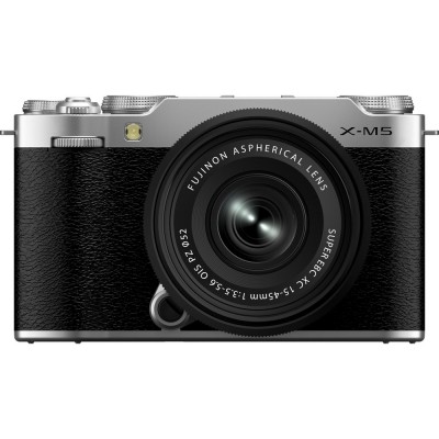 fujifilm x-m5 digital camera + xc 15-45mm f/3.5-5.6 ois pz lens (silver)