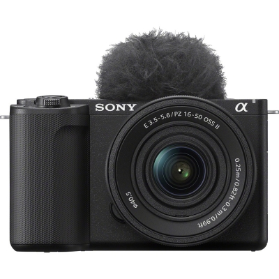 sony zv-e10 ii digital camera + pz 16-50mm oss ii lens (black)