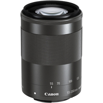 canon ef-m 55-200mm f/4.5-6.3 is stm lens (white box)
