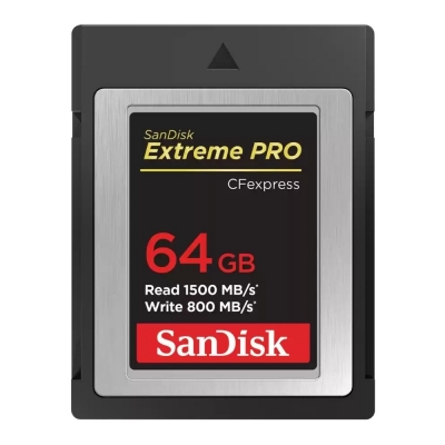 sandisk 64gb extreme pro (1500mb/sec) cfexpress type b memory card